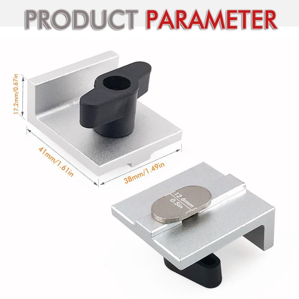 4 Pcs Set T Track Stop Block With Knobs Bi-Directional Stop Short Stop Kit  T-track Table