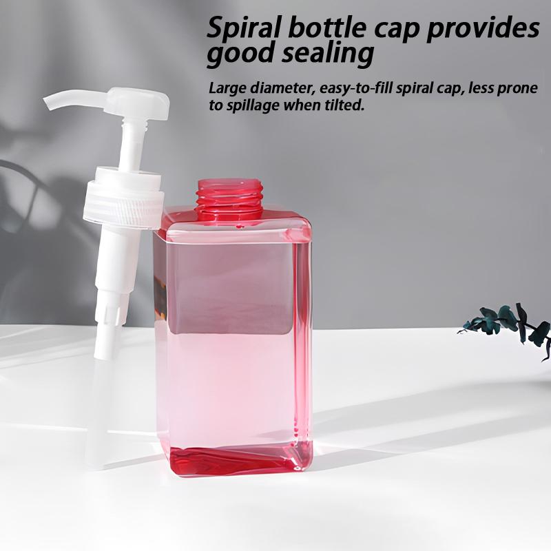 100-650Ml Kare Şişe Sıvı Sabun Çırpılmış Köpük Noktaları Şişeleme Şampuan Losyon Duş Jeli Pompalı Şişeler ve Sabunluk