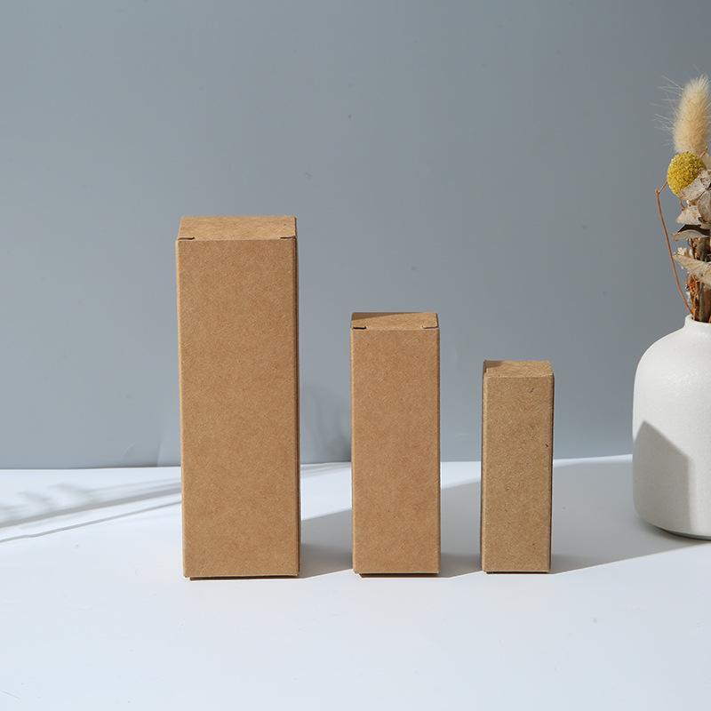 Rectangular Kraft Cosmetic Skincare Packaging Box, Thick Black & White Cardboard Folding Box