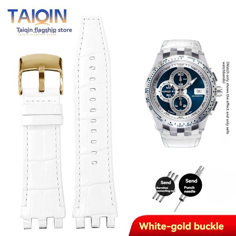 

Для Swatch SVGK403 SVGK407 SVGB400 SVGB402 SVGB408 Ремінець для годинника зі справжньої шкіри 22 мм Чоловічий Браслет Ремінець Аксесуари 22mm