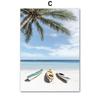 Sea Beach Sailboat Starfish Tree Wall Art Canvas Painting Landscape Posters Prints Hotel Bar Wall Pictures For Living Room Decor