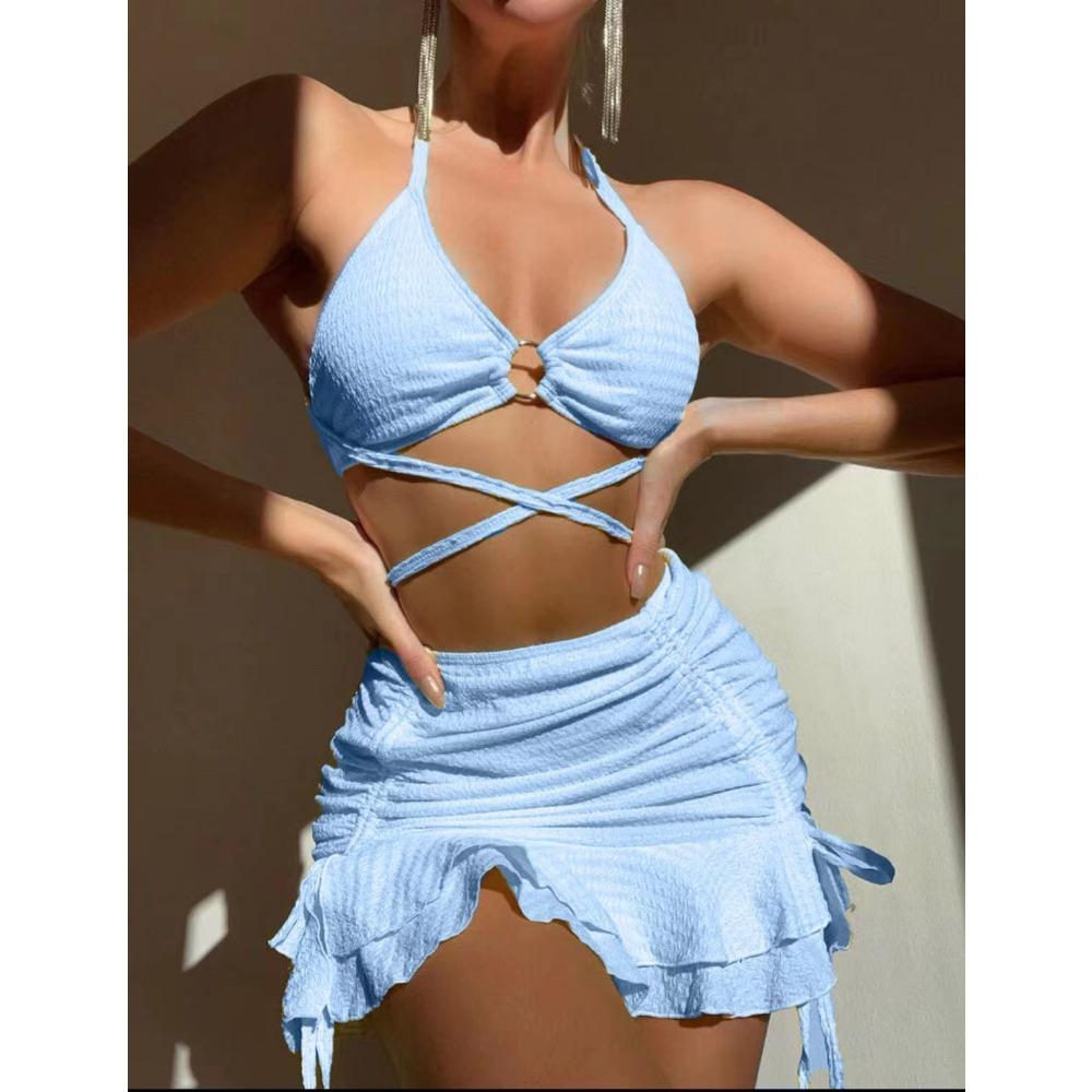 European and American Bikini Sexy Three-piece Swimsuit