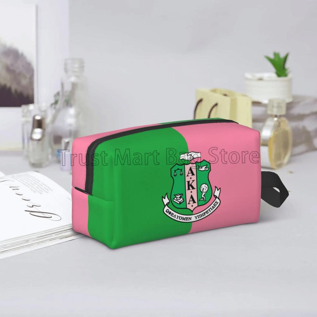 Sorority Print Storage Bag Women Portable Large Capacity Toiletry Bag Cosmetic Cases for Travel Storage and Everyday Use