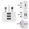 UK Standard 5V1A Triangle USB Charger, 3-Port, Hong Kong Version, 2A Output for Mobile Phones