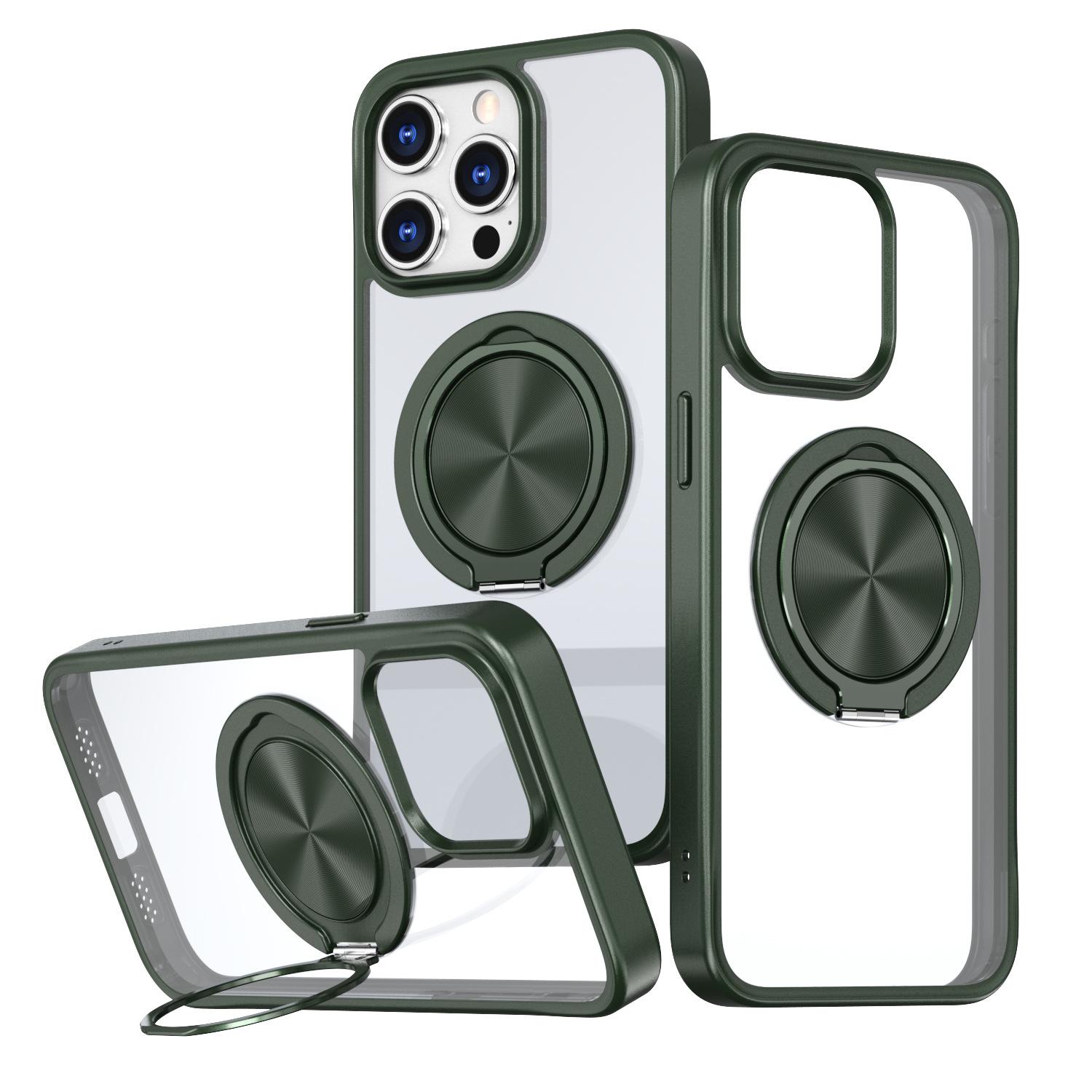 

For IPhone 15/16 Pro Max Pivot Phone Case with Magsafe Magnetic Dual Ring Rotating Stand (For IPhone 16) For iPhone 11 / XR