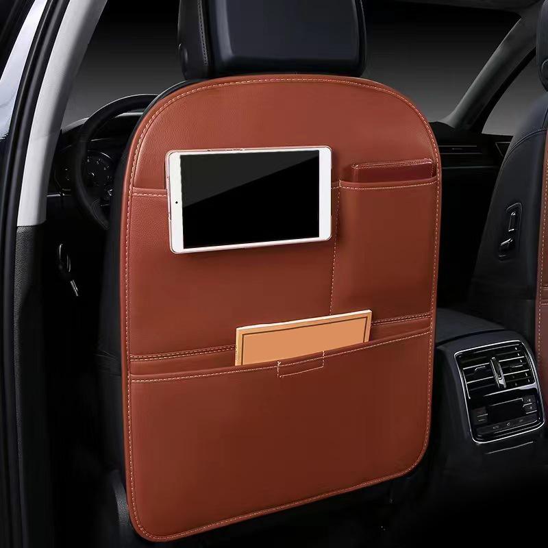 PU Leather Car Seat Cover Anti Kick Pad Children's Anti Dirt Protective Pad  Car Rear Multi-function Storage Bag Wear-resistant