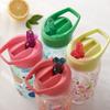 Water bottle food grade children's water cup high temperature student sports kettle straw bottle household anti-drip cute plastic cup