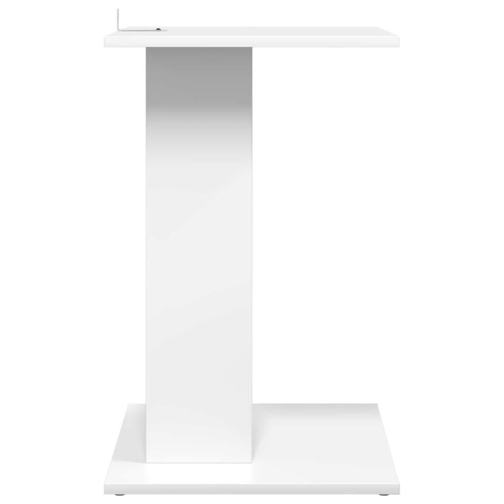 Side Table White 45 X 40 X 62.5 Cm Engineered Wood