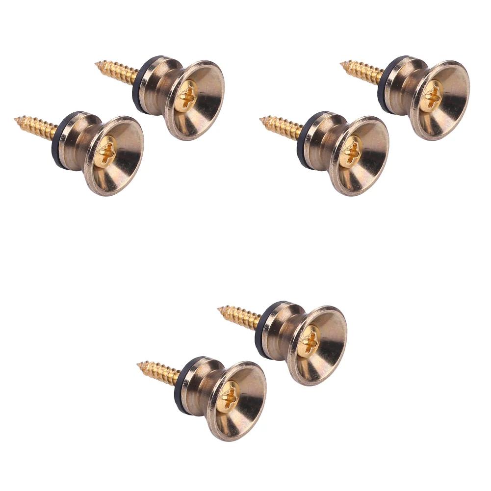 2pcs Guitar Pegs for Acoustic Electric Bass Ukulele Guitar Strap Buckle Lock Pins Metal Guitar Strap Buckle Button