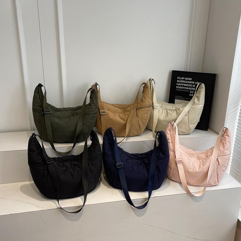 Women's Large Capacity Shoulder Bag Solid Color Crossbody Bag