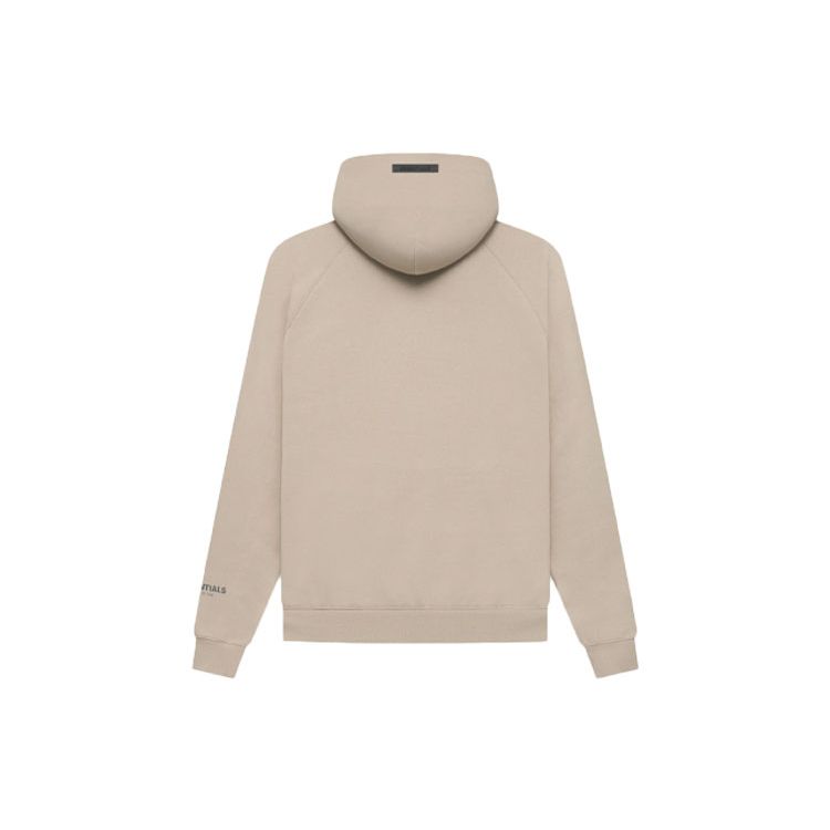 Fear of God Essentials Reflective Logo Pullover Hoodie Fleece-Lined Loose Fit Unisex Sweatshirt Brown FOG-FW21-159