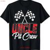 Race Car Birthday Party Racing Family Uncle Pit Crew T Shirt Vintage Comfortable Breathable Soft Fashion Slightly