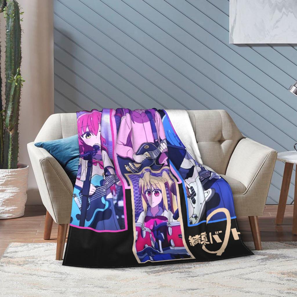 Bocchi the Rock Rock Kawaii Hitori Goto Blanket Ultra Soft Throw Blankets for Sofa 50x60 Inch Multisize Plush Thin Quilt