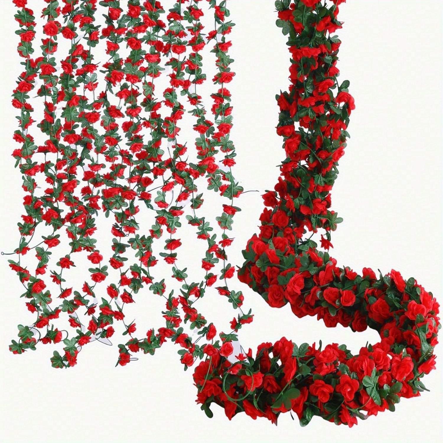 

Искусственные цветы растения поддельная роза лоза цветы дом отель офис свадьба вечеринка сад ремесло искусство украшение 1pc красный