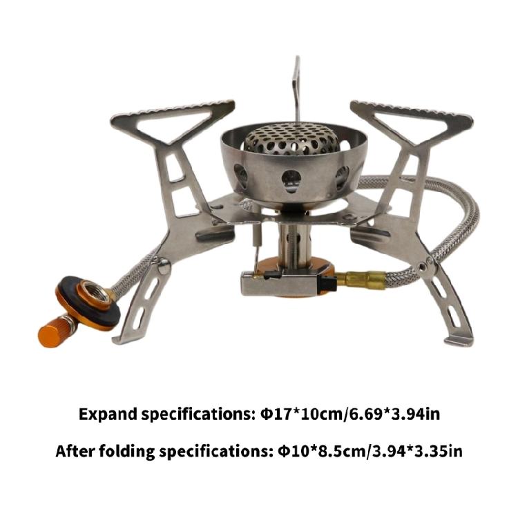 Effizienter Outdoor-Gasherd Rostfrei Edelstahl Wanderkocher Elektronische Zündung Geeignet für Verschiedene Kochgeschirre