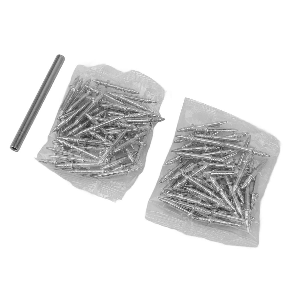 100pcs Double Skirting Thread Seamless Nail Secure Fixation Metal Double Ended Baseboard Nails