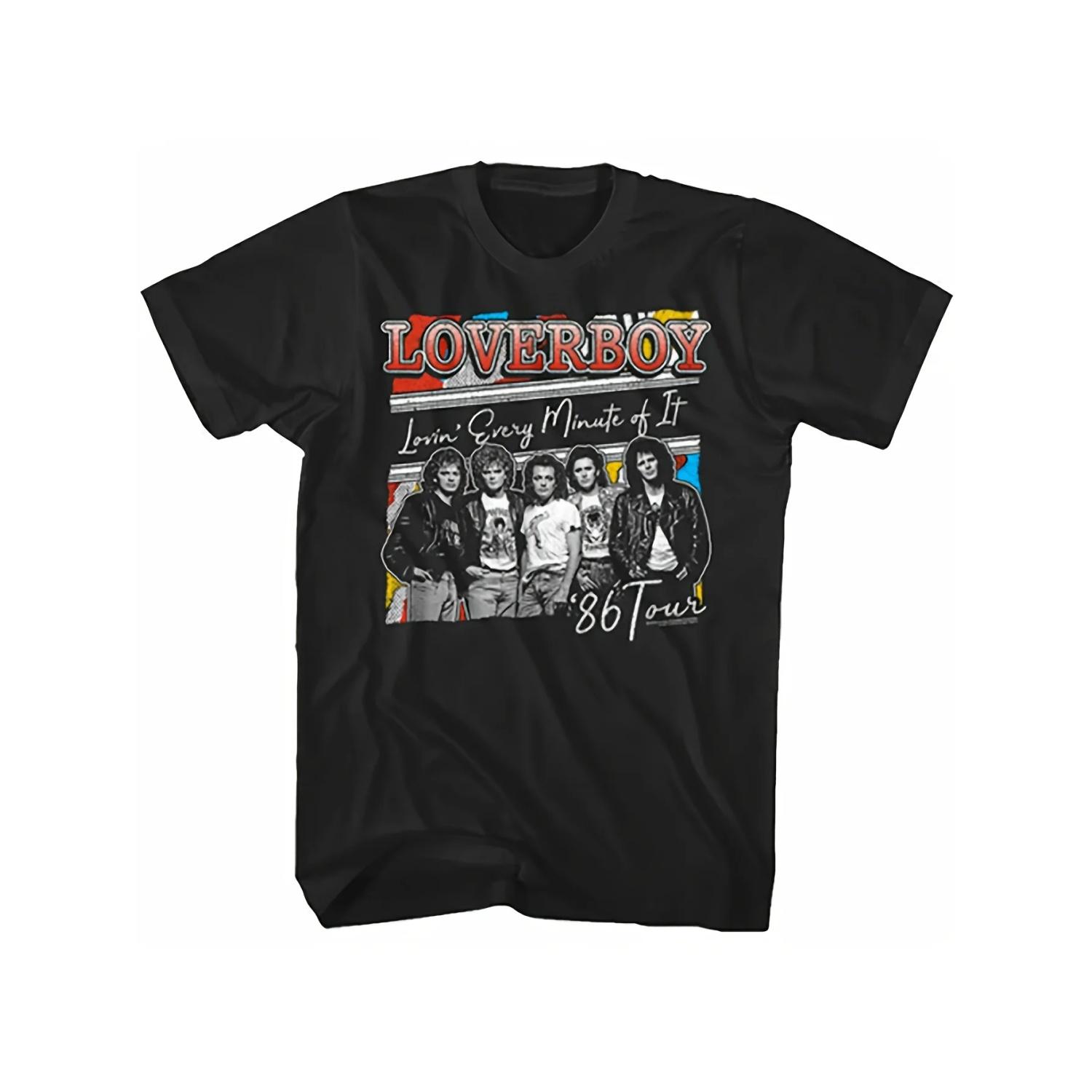 

1986 Men s T-shirt -with Band Photos and Colorful Text Design Suitable for Casual Music Enthusiasts of All Seasons _ Retro Style XXXXXL чорний