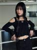 Itove Seoul Cutout Blouse Bk