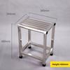 Thickened Elderly Bathroom Shower Stool Small Portable Household Anti Slip Chair Stainless Steel Living Room Stool