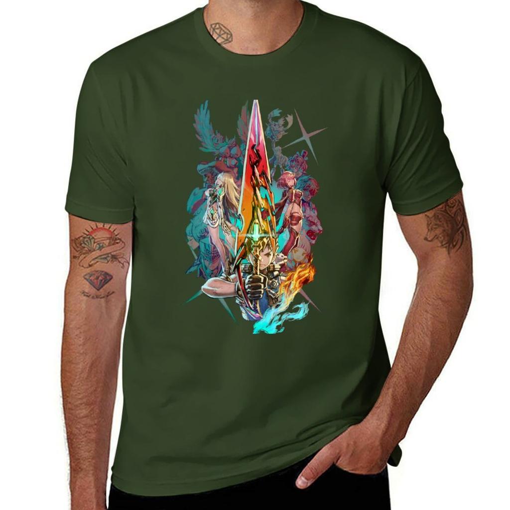 Xenoblade Chronicles? 2 - Team T-Shirt Oberteile Sweatshirt Herren Übergröße T-Shirts
