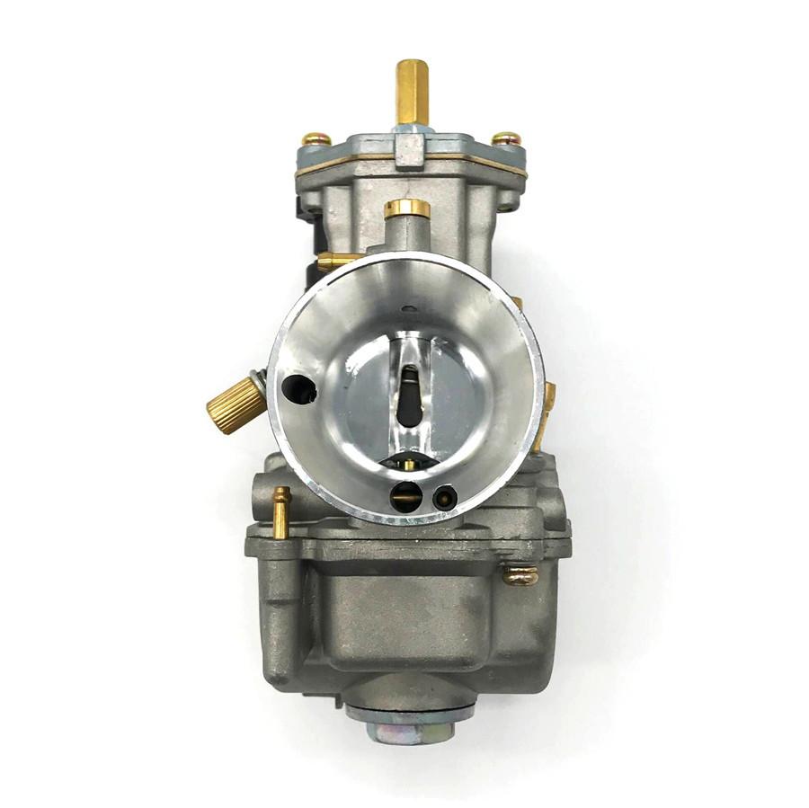 28mm Flachschiebervergaser für Roller ATV 2-Takt-Motor 80cc 100cc 125cc 250cc 350cc Yamaha Honda Suzuki Kawasaki GASGAS mit Einstellschraube Schwarz