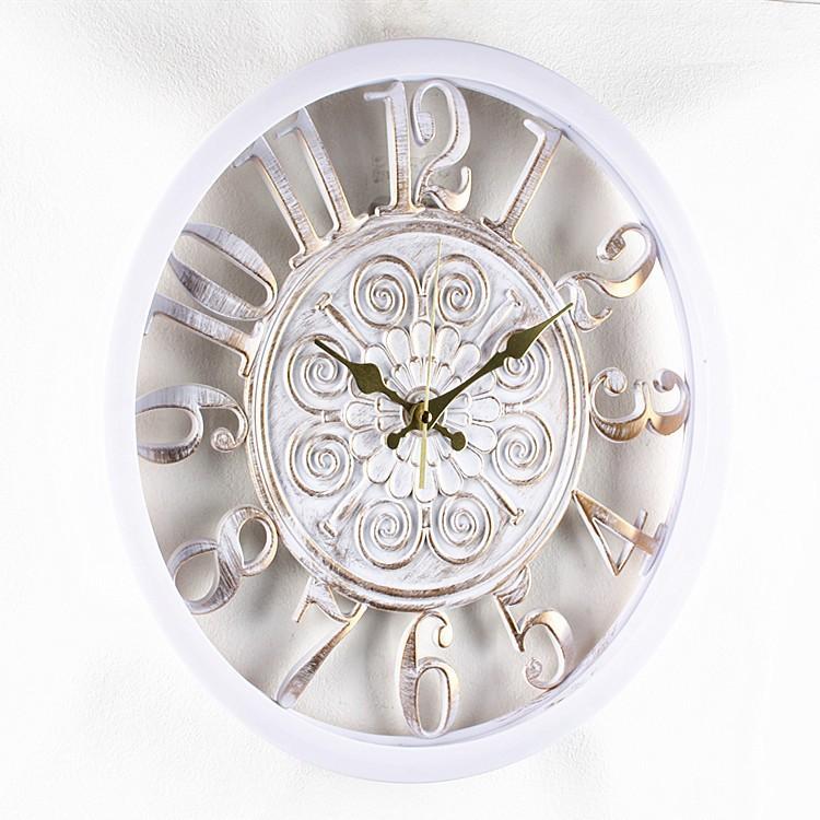 Retro Silent Wall Clock Living Room Simple European Antique Wall Clock Country Industrial Style Creative Large Clock