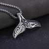 Nový Evropský a Americký Trendy Pánský Univerzální Náhrdelník Personalizovaný Klasický Pánský a Dámský Přívěsek ve Tvaru Rybího Ocasu
