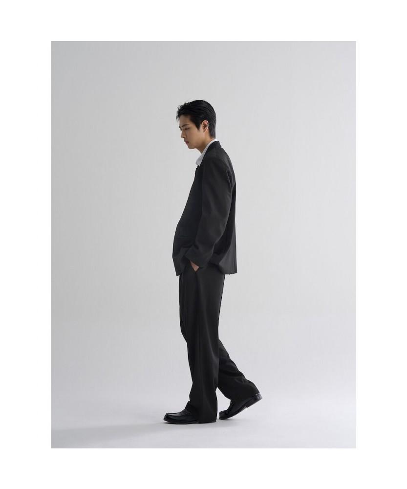 8seconds [Everyday Slacks] Wide Fit Spring Setup Slacks Black