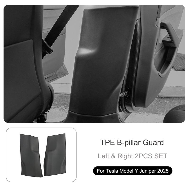 For Tesla Model Y Juniper 2025 B-pillar Anti-Scratch Protective Pad Car Center Pillar C-pillar TPE Guard Trunk Protection Pad
