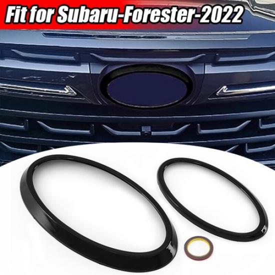 Черные передние и задние значки с логотипом, кольца-крышки, подходят для Subaru Forester 2022-up