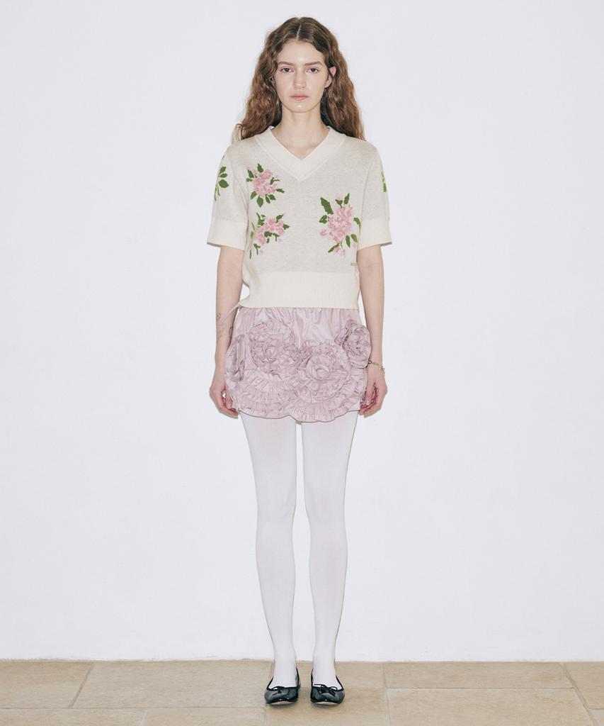 SINOON Flower Half Pullover (Ivory)