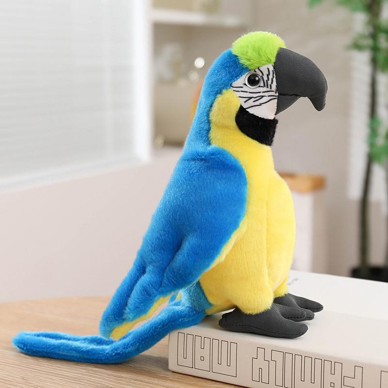 Neues Realistisches Papageien Plüschtier Weiche Gefüllte Ara Kakadu Puppe Lebensechte Tropische Vogel Plüschtier Pädagogisches Spielzeug Heimdekoration