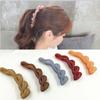 Fashion Banana Ponytail Hair Clip for Women Solid Color Twist Hairpin Girls Ponytail Barrettes Styling Tool Accessories Headwear