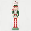 Christmas Nutcracker Wooden Retro Nutcracker Soldier Figurine Display for Kitchen Christmas Decorations