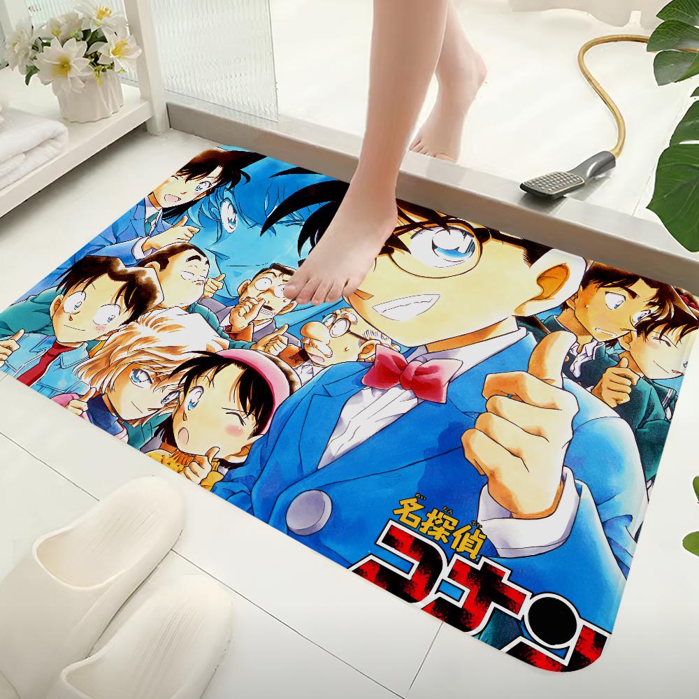 Detective Conan Anime Floor Mat Non-Slip Laundry Room Mat Laundry Decor Balcony Child Living Room Bedside Mats