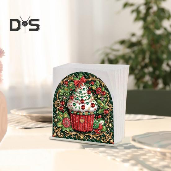 Christmas Cake Cup Paper Towel Holder Tissue Stand for Home Office Decor Portable Kitchen Paper Towel Organizer Supplies