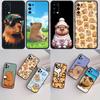Cartoon  Capybara Cute Shell Phone Case for Samsung Galaxy Note 10 20 S23 S24 S25 Ultra FE Plus Edge Lite A02S A35 A07 A17