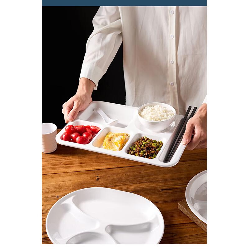 Rectangular Melamine Divided Dinner Plate