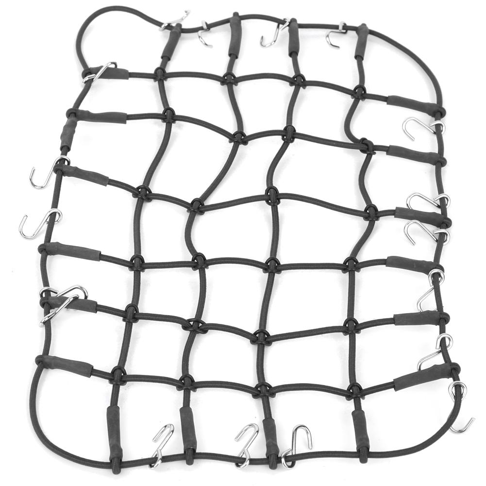 Elastic Luggage Roof Rack Net Stretchable Simulation Accessory for 1 8 1 10 RC CrawlerBlack