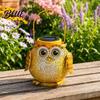 Owl Pattern Solar Light Light Design Garden Decor Outdoor Waterproof Metal Hanging Energy Saving Lantern for Outside Patio Yard Lawn Porch Lighting