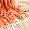 Coperta Multiuso Divano Estiva Fresca Coperta per Condizionatore Morbida Coperta Tessuta per Divano Asciugamano per Fondo Letto Sciarpa Coperta per Riposo in Ufficio