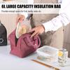 6L Portable Insulation Bag Lunch Tote Bag Thermal Cooler Handbag Reusable Waterproof Large Capacity Leak proof for