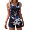 2026 New Women's European American One-Piece Sport Boyleg Swimsuit: Fashionable, Conservative Beachwear