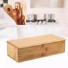 Large Capacity Bamboo Chopsticks Box Safety Tableware Spoon Storage Container  for Home