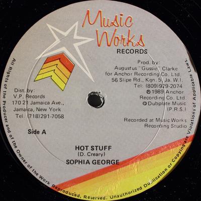 12inch Record SOPHIA GEORGE - Hot Stuff GUSSIE8906 Music Works Rec 1989 US Reggae, Ska & Dub Used