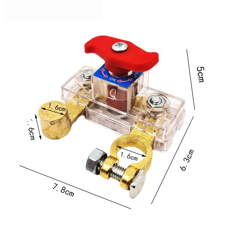 Car Battery Negative Terminal Disconnect Switch - Heavy Duty Quick Release Cut Off Switch for Vehicle/Boat (Red Handle)
