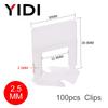 100pz Sistema di Livellamento per Piastrelle 1/1.5/2/2.5/3mm Clip di Livellamento per Piastrelle Ceramiche, Cuneo Distanziatore per Piastrelle a Muro e Pavimento, Pinza Livellatrice per Piastrelle