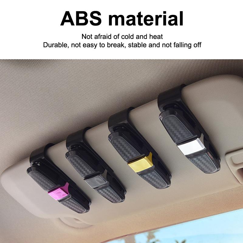 1 Pièce Porte-Lunettes de Voiture Support Pare-Soleil Clip Porte-Lunettes de Soleil Support Strass Portable Lunettes de Soleil Clip Cristal Décoration