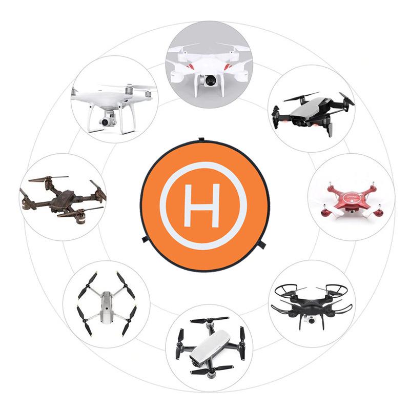 Portable Foldable Drone Landing Pad with Coordinates, 75cm/55cm for Outdoor Use