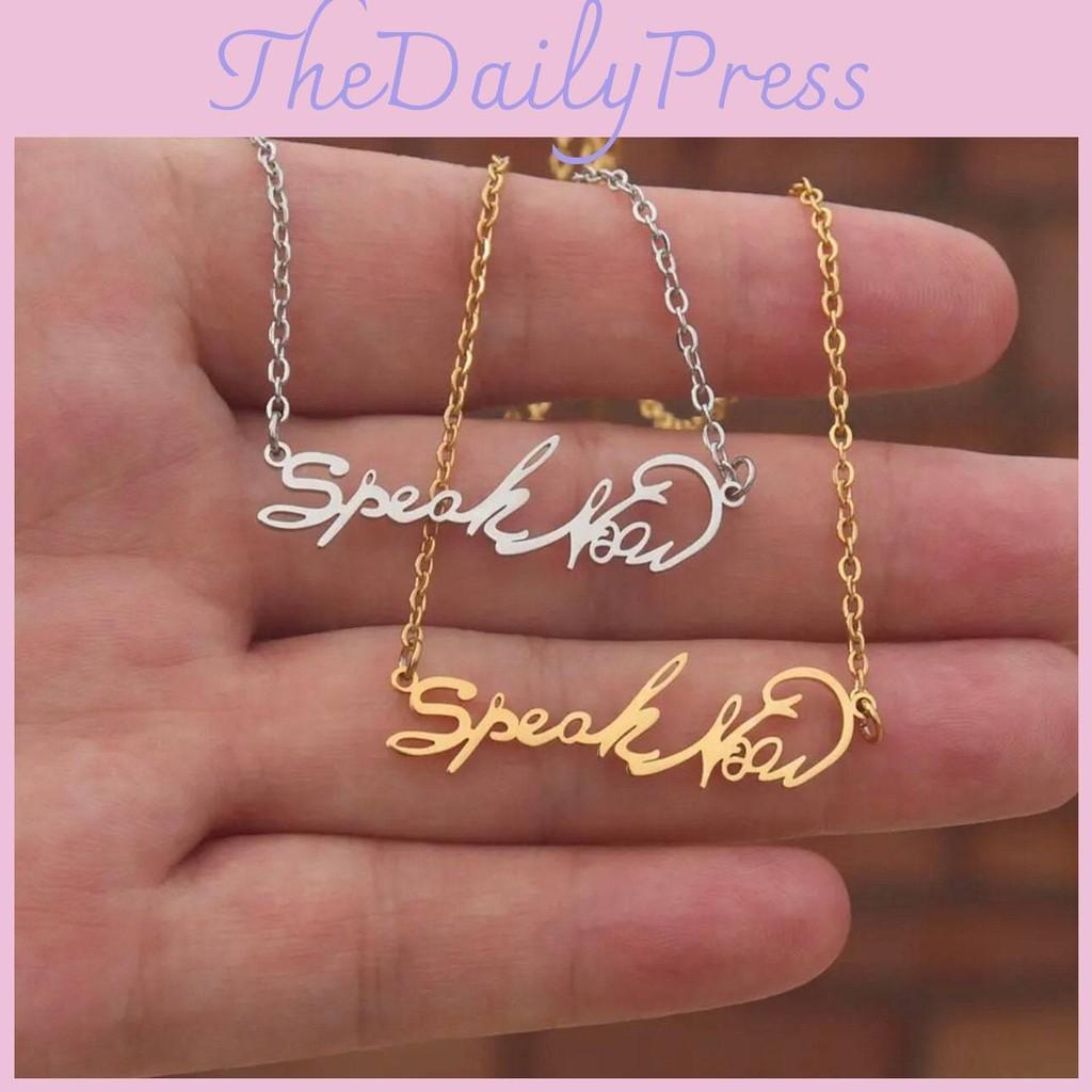 Taylor Digital Swift Signature Stainless Steel Necklace Pendant Letter Fashion